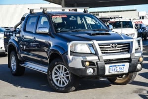 2014 Toyota Hilux KUN26R MY14 SR5 Double Cab Charcoal Grey 5 Speed Manual Utility