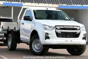 2023 Isuzu D-MAX RG MY23 SX 4x2 High Ride Mineral White 6 Speed Sports Automatic Cab Chassis