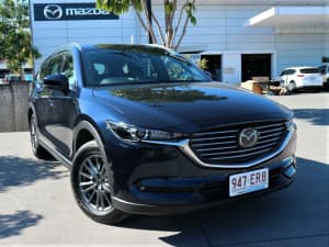 2022 Mazda CX-8 KG4W2A Touring SKYACTIV-Drive i-ACTIV AWD Deep Crystal Blue 6 Speed Sports Automatic