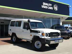 2024 Toyota Landcruiser Vdjl78R GXL Troopcarrier White 5 Speed Manual Wagon Victoria Park Victoria Park Area Preview