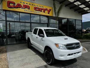 2007 Toyota Hilux KUN26R 06 Upgrade SR (4x4) White 4 Speed Automatic Dual Cab Pick-up