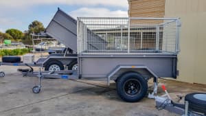 8x5 Single Axle High Sides Caged Box Trailer 2000kg ATM