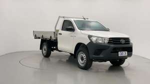 2021 Toyota Hilux TGN121R Facelift Workmate White 5 Speed Manual Cab Chassis
