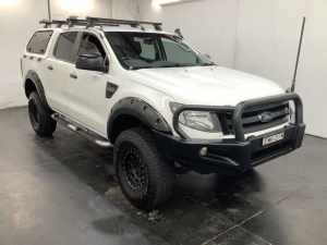2015 Ford Ranger PX XL 2.2 (4x4) Cool White 6 Speed Automatic Crew Cab Utility