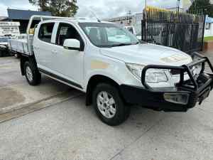 2014 Holden Colorado RG MY14 LX (4x4) White 6 Speed Manual Crew Cab Chassis Lidcombe Auburn Area Preview