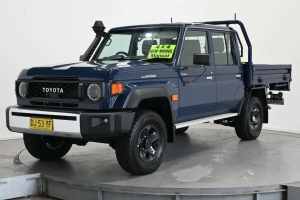 2023 Toyota Landcruiser Vdjl79R GXL Double Cab Blue 5 Speed Manual Cab Chassis