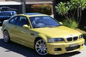 2003 BMW M3 E46 MY2003 SMG Yellow 6 Speed Seq Manual Auto-Clutch Coupe