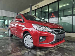 2021 Mitsubishi Mirage LB MY22 ES Red 1 Speed Constant Variable Hatchback