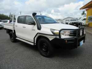2016 Toyota Hilux GUN126R SR Double Cab White 6 Speed Manual Cab Chassis
