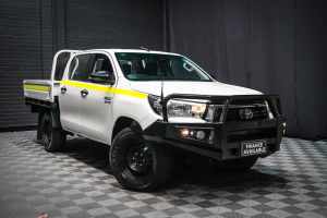 2019 Toyota Hilux GUN126R SR Extra Cab Glacier White 6 Speed Sports Automatic Cab Chassis