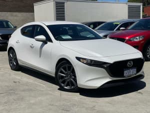 2023 Mazda 3 BP2H7A G20 SKYACTIV-Drive Touring White 6 Speed Sports Automatic Hatchback Palmyra Melville Area Preview