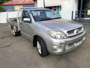 2008 Toyota Hilux TGN16R MY08 Workmate 4x2 Silver 5 Speed Manual Cab Chassis