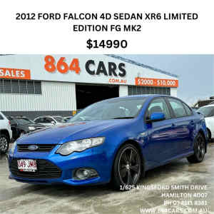 2012 Ford Falcon FG MK2 XR6 Limited Edition Kinetic Blue 6 Speed Auto Seq Sportshift Sedan