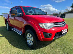 2014 Mitsubishi Triton MN MY15 GLX Double Cab Red 4 Speed Sports Automatic Utility Woongoolba Gold Coast North Preview