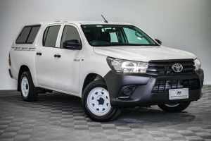2018 Toyota Hilux GUN122R Workmate Double Cab 4x2 White 5 Speed Manual Utility