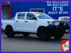 2017 Toyota Hilux GUN125R Workmate Double Cab White 6 Speed Sports Automatic Utility