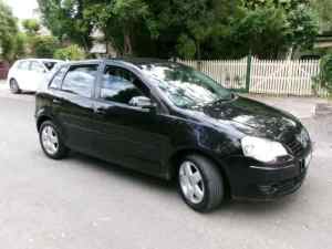 2008 Volkswagen Polo 9N MY2009 Pacific Black 6 Speed Sports Automatic Hatchback