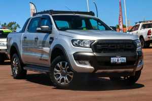 2017 Ford Ranger PX MkII Wildtrak Double Cab Silver, Chrome 6 Speed Sports Automatic Utility