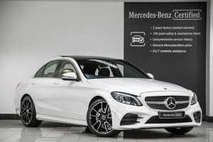 2019 Mercedes-Benz C-Class W205 809MY C200 9G-Tronic White 9 Speed Sports Automatic Sedan