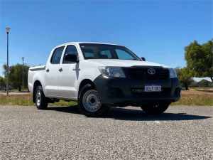 2014 Toyota Hilux TGN16R MY14 Workmate White 4 Speed Automatic Dual Cab Pick-up