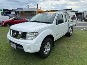 2009 Nissan Navara D40 RX King Cab White 5 Speed Automatic Cab Chassis