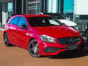 2017 Mercedes-Benz A-Class W176 807MY A180 D-CT Red 7 Speed Sports Automatic Dual Clutch Hatchback