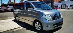 2007 Nissan Elgrand E51 Highway Star Black Leather Edition Grey Automatic People Mover