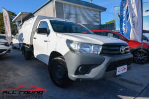 2017 Toyota Hilux TGN121R Workmate White 6 Speed Automatic Cab Chassis