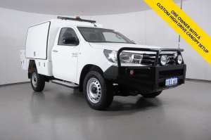 2017 Toyota Hilux GUN126R MY17 SR (4x4) White 6 Speed Manual Cab Chassis