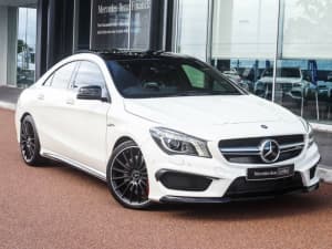 2015 Mercedes-Benz CLA-Class C117 806MY CLA45 AMG SPEEDSHIFT DCT 4MATIC White 7 Speed Bentley Canning Area Preview