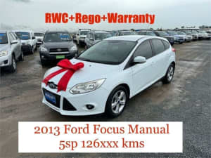 2013 Ford Focus LW MK2 Trend White 5 Speed Manual Hatchback Archerfield Brisbane South West Preview