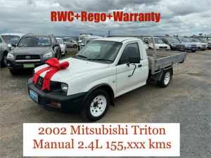 2002 Mitsubishi Triton MK GL White 5 Speed Manual Cab Chassis Archerfield Brisbane South West Preview