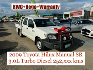 2009 Toyota Hilux KUN16R 08 Upgrade SR White 5 Speed Manual Dual Cab Pick-up