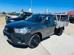 2019 Toyota Hilux TGN121R Workmate 4x2 Grey 6 Speed Sports Automatic Cab Chassis