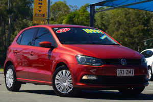 2015 Volkswagen Polo 6R MY15 81TSI DSG Comfortline Red 7 Speed Sports Automatic Dual Clutch
