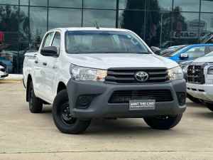 2019 Toyota Hilux TGN121R MY19 Upgrade Workmate White 6 Speed Automatic Double Cab Pick Up