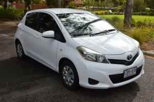 2012 Toyota Yaris NCP130R YR White 4 Speed Automatic Hatchback