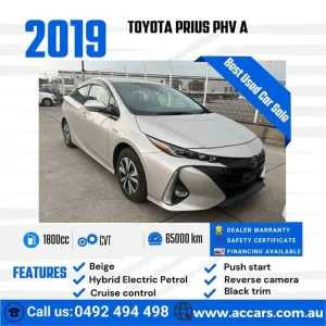 2019 Toyota Prius PHV Hybrid SEDAN Beige Automatic Sedan