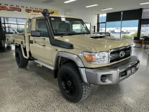 2022 Toyota Landcruiser 70 Series VDJ79R GXL Beige 5 Speed Manual Cab Chassis