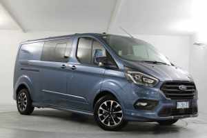 2019 Ford Transit Custom VN 2019.75MY 320L (Low Roof) Sport Blue 6 Speed Automatic Double Cab Van
