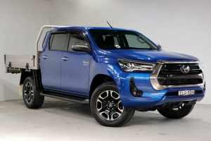 2020 Toyota Hilux GUN126R SR5 Double Cab Blue 6 Speed Sports Automatic Cab Chassis