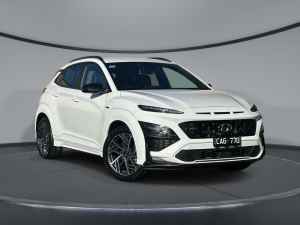 2022 Hyundai Kona OS.V4 MY22 N-Line D-CT AWD White 7 Speed Sports Automatic Dual Clutch Wagon