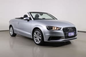 2014 Audi A3 8V MY15 1.4 TFSI Attraction CoD Silver 7 Speed Auto Direct Shift Cabriolet