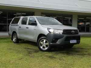 2021 Toyota Hilux TGN121R Workmate Double Cab 4x2 Silver 6 Speed Sports Automatic Utility