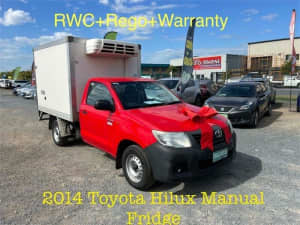 2014 Toyota Hilux TGN16R MY12 Workmate Red 5 Speed Manual Cab Chassis Archerfield Brisbane South West Preview
