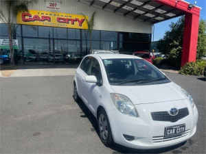 2005 Toyota Yaris NCP91R YRS White 4 Speed Automatic Hatchback