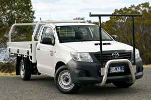 2015 Toyota Hilux KUN16R MY14 Workmate 4x2 White 5 Speed Manual Cab Chassis