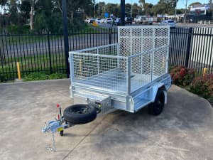 8x5 GALVANISED 300S CAGED TRAILER with RAMP 1400KG ITS