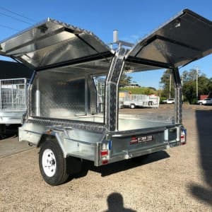 SALE - New 7x5 builders trailer with aluminium canopy top 750KG ATM Coopers Plains Brisbane South West Preview