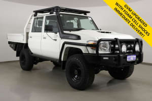 2022 Toyota Landcruiser 70 Series VDJ79R GXL French Vanilla 5 Speed Manual Double Cab Chassis